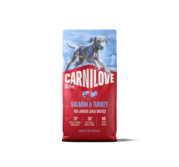 CARNILOVE Active Junior Salmon & Turkey Large - dry dog food - 12kg