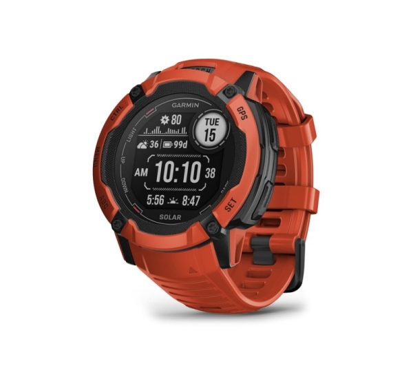 Garmin Instinct 2X Solar 2.79 cm (1.1") MIP 50 mm Digital 176 x 176 pixels Touchscreen Red GPS (satellite)