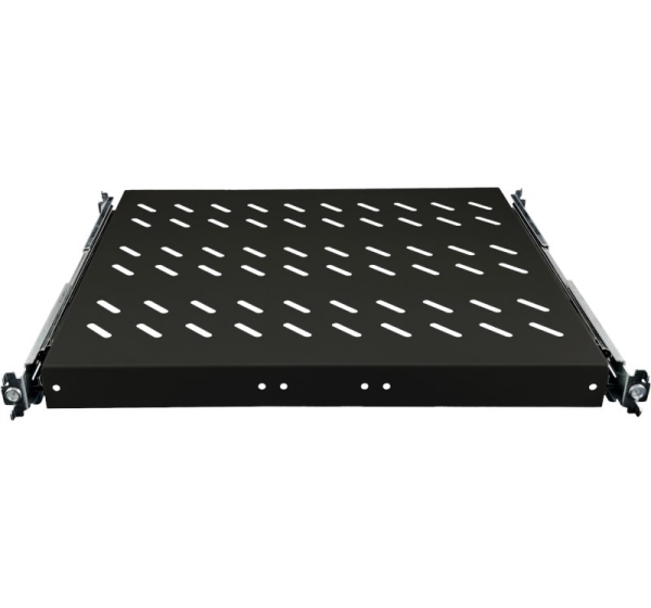 Półka wysuwana 19" 1U głęb. 570mm, kolor czarny, 4 punkty mocowania ALANTEC