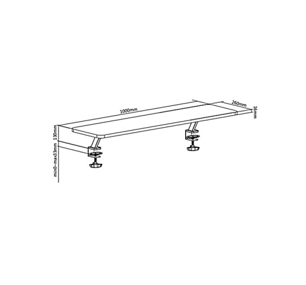 Ergo Office Monitor Shelf, Screwed, 13"~32", max 20kg, ER-409