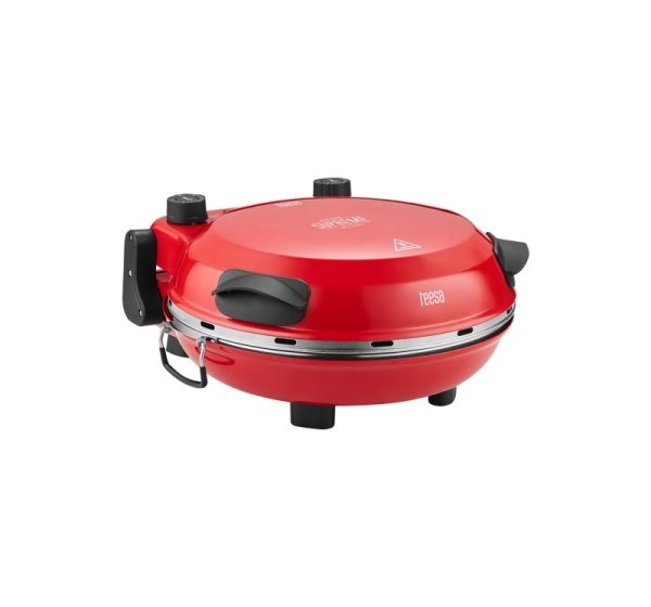 Piec do pizzy TEESA SUPREME FUN 1200W, 420 stopni, dwie grzałki , czerwony