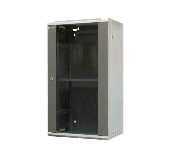 EMITERNET Separate hanging cabinet 19" 22U, sheet metal/glass doors, 600×450×1083mm width/depth/height EM/AP6422