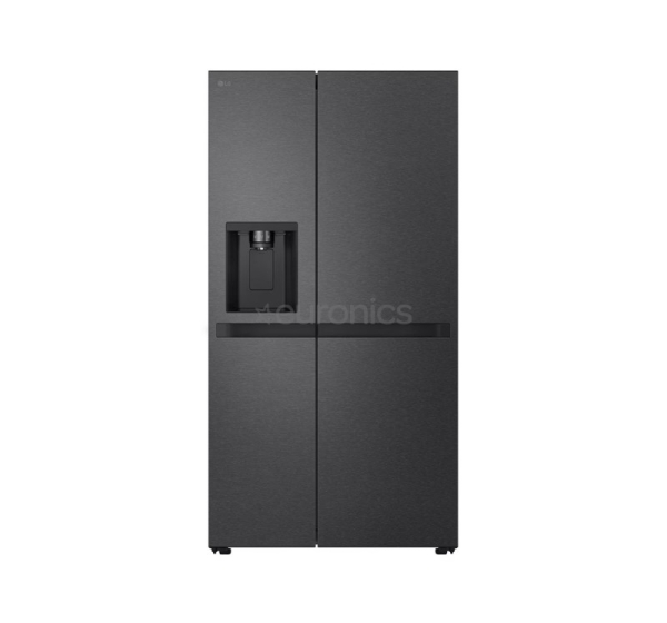 LG, Water & Ice Dispenser, 641 L, augstums 179 cm, matēta melna - SBS Ledusskapis