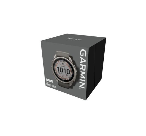 Garmin   Fenix 9 Pro – inReach, Solar, 51mm
Titanium with Pebble Grey Silicone Band