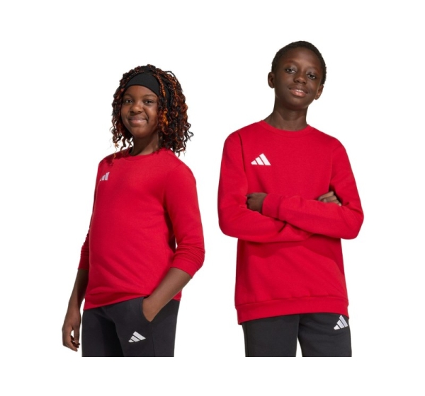 Bluza dla dzieci adidas Entrada 26 Sweat Top czerwona JZ6556 128cm
