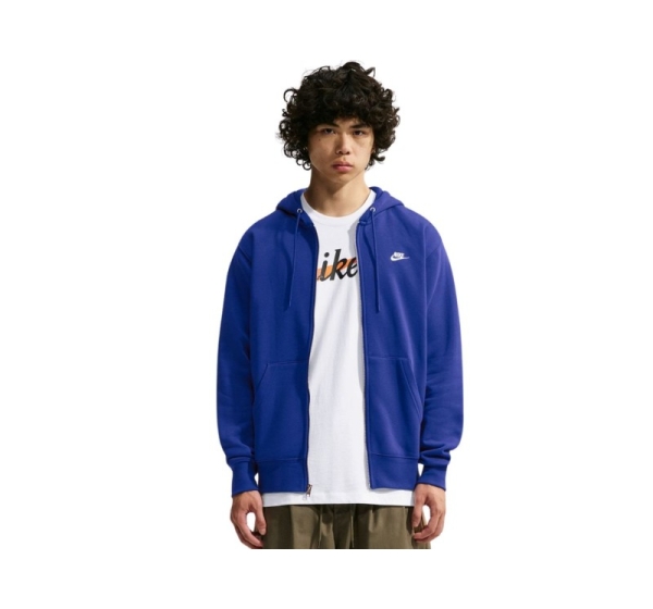 Bluza męska Nike Club BB FZ Hoodie niebieska FN3861 455 S