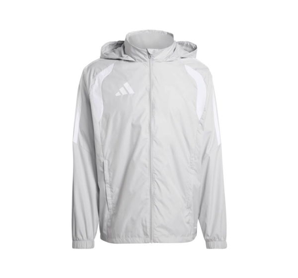 Kurtka dla dzieci adidas Tiro 26 League Windbreaker szara KT2426 152cm