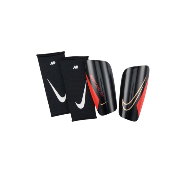 Ochraniacze piłkarskie Nike Mercurial Lite czarno-czerwone DN3611 014 L