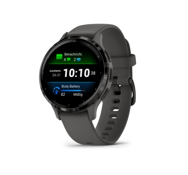 Garmin Venu 3S 3.05 cm (1.2") AMOLED 41 mm Digital 390 x 390 pixels Touchscreen Grey Wi-Fi GPS (satellite)