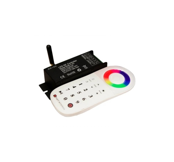 Multi-zonu RGB kontrolieris LED lentei ar tālvadības pulti, līdz 9 vadības zonām, DC12-24V