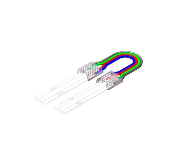 Divpusējs 10 mm COB RGB (daudzkrāsainas) LED lentes savienojuma vads