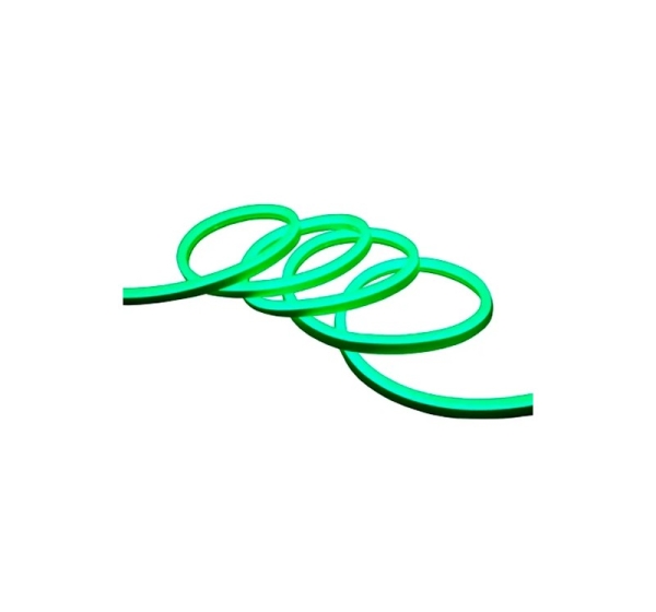LED Neona lente 12V, zaļa, IP67, 5m, 6x12mm, NEON FLEX