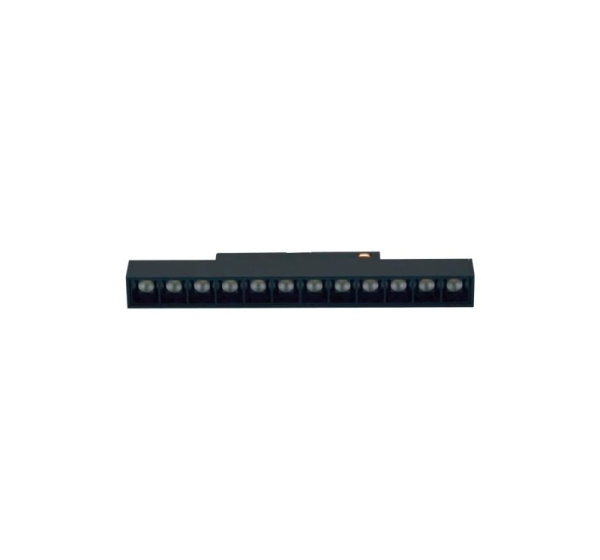 LED Magnētiskais sliežu gaismeklis GRILLE LIGHT 12W, 3000K, 221 mm, 48V