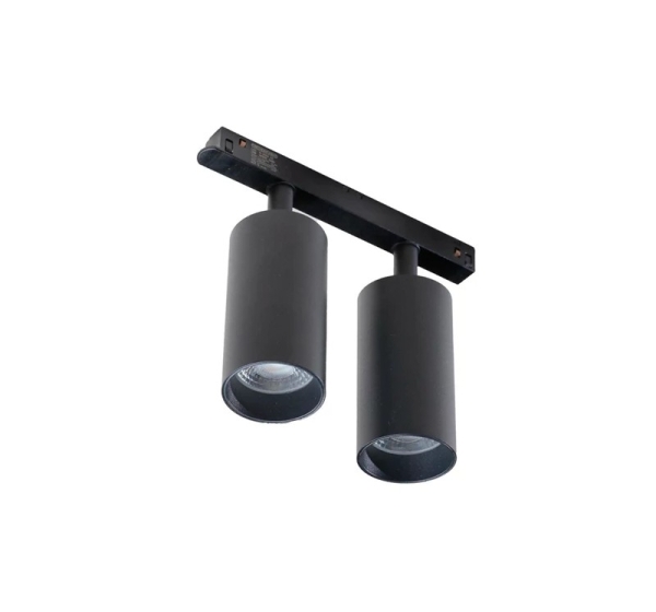 LED Magnētiskais sliežu dubultais gaismeklis DOUBLE HEAD TRACK LIGHT 4W, 3000K, 48V