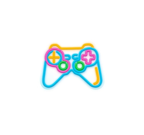 LED Neona gaismas izkārtne - gamepad, daudzkrāsains