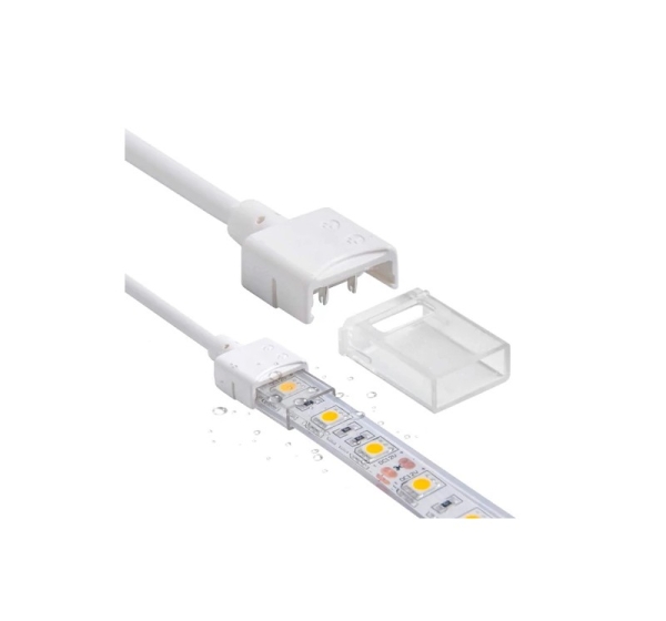 COB mitrumizturīgas IP66 RGB lentes savienotājs ar vadu 15cm, 10mm, 4pin