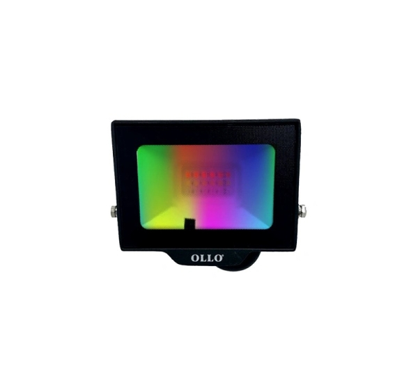 LED Mitrumizturīgs āra prožektors ar pulti 20W, 1900Lm, RGB, IP65