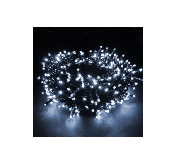 LED Ziemassvētku virtene, 50m, balta, 31V, IP44, 400LED