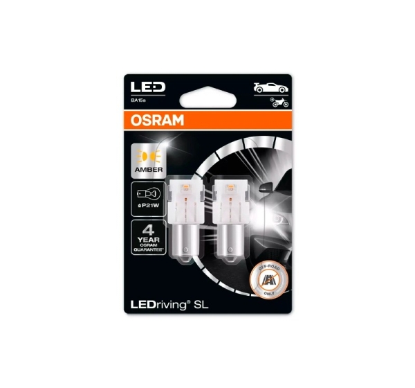 LED spuldzes P21W, 1W, 12V, dzeltens, LEDriving SL sērija