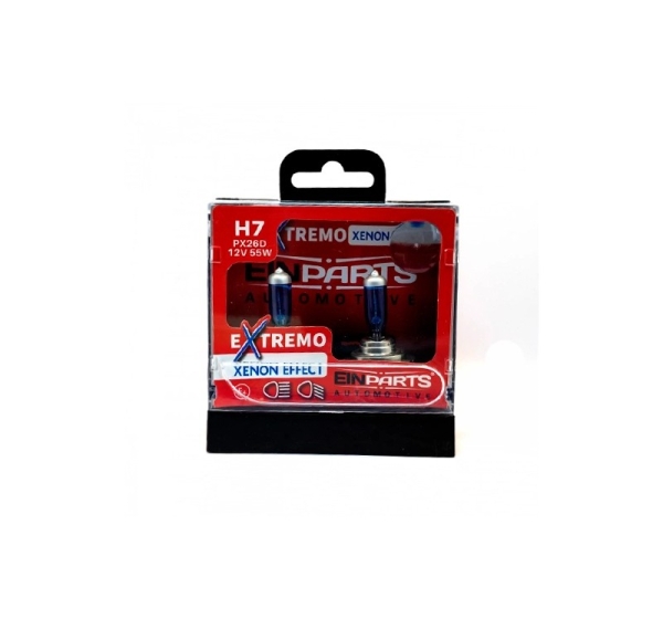 Halogēna spuldzes H7, 9-16V, 55W, 6000K, EXTREMO XENON EFFECT sērija