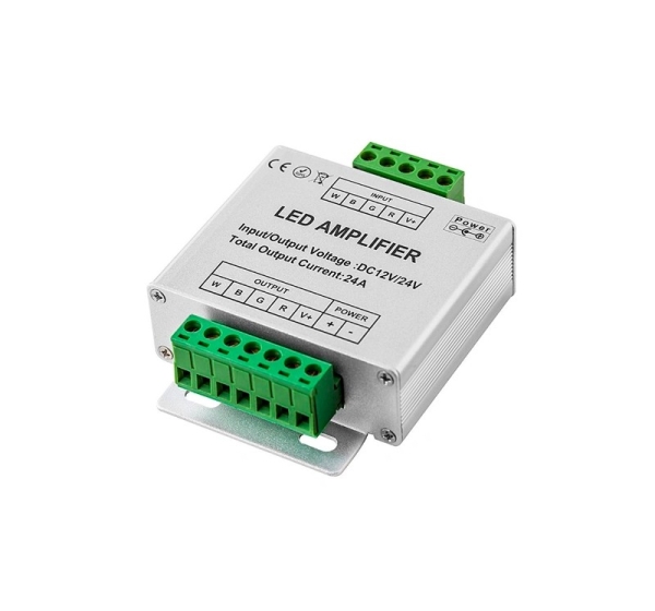 RGB Jaudas pastiprinātājs DC12V-24V, 4x6A, 24A, RGBW