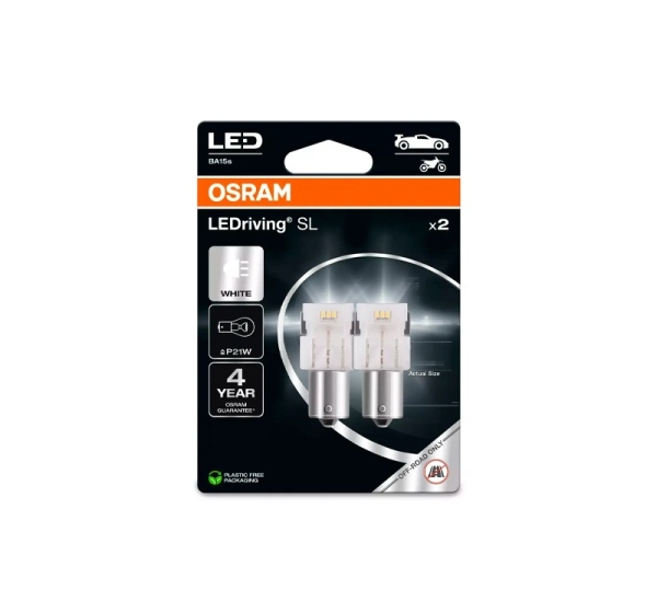 LED spuldzes P21W, 12V, 1W, 6000K, LEDriving SL sērija