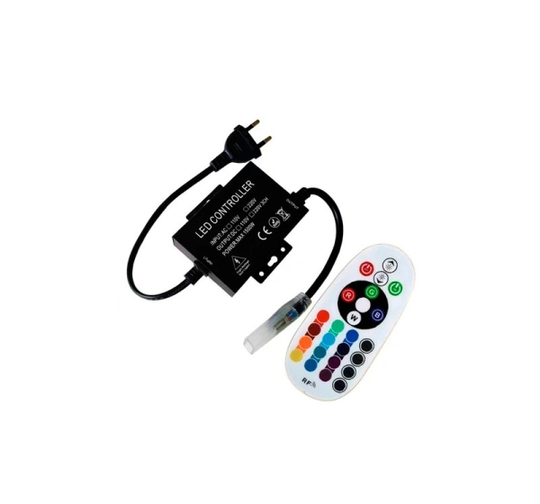 LED kontrolieris ar pulti RGB 5050 augstsprieguma 220V LED lentei, max 1000W