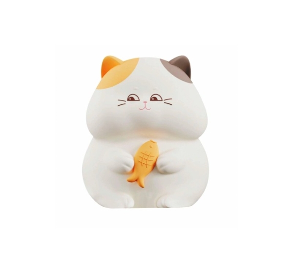 LED naktslampa kaķis GATTO, Silti balts + daudzkrāsains, 5V, USB