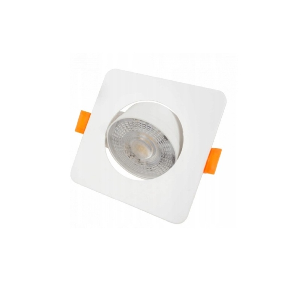 LED iebūvējams gaismeklis 3W , 5W , 7W, 3000K, 4000K, 6500K, 430 lm, 60°, balts, kvadrāta forma