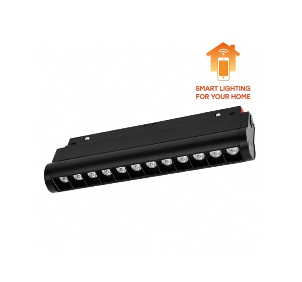Viedais LED Magnētiskais sliežu gaismeklis MAGNETIC ROTATION LIGHT 12W, 3CCT, 231 mm, 48V