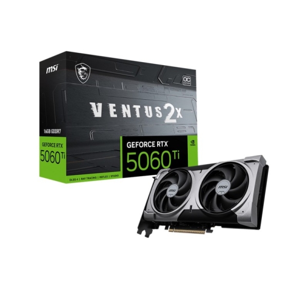 MSI VENTUS GeForce RTX 5060 TI 16G 2X OC PLUS NVIDIA 16 GB GDDR7