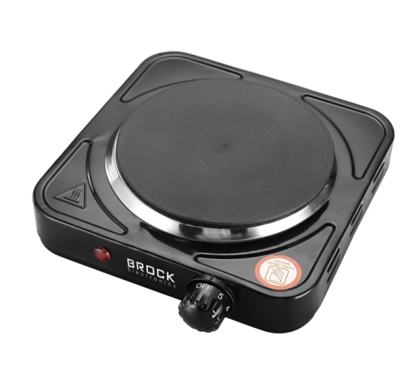 Электрическая плита одноконфорочная BROCK EP 100 BK, 1500 Вт