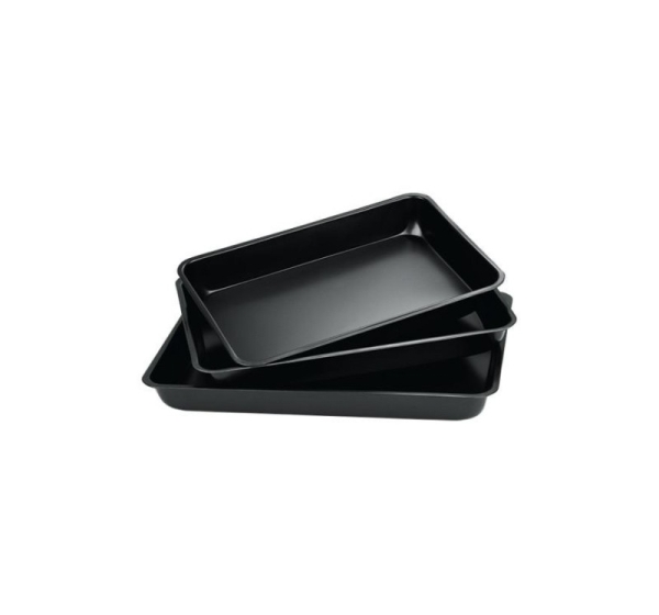 Baking pan set, 3pcs 37x26x4 cm, 34x24x4 cm, 31.5x 21.5x 4cm KH 4199