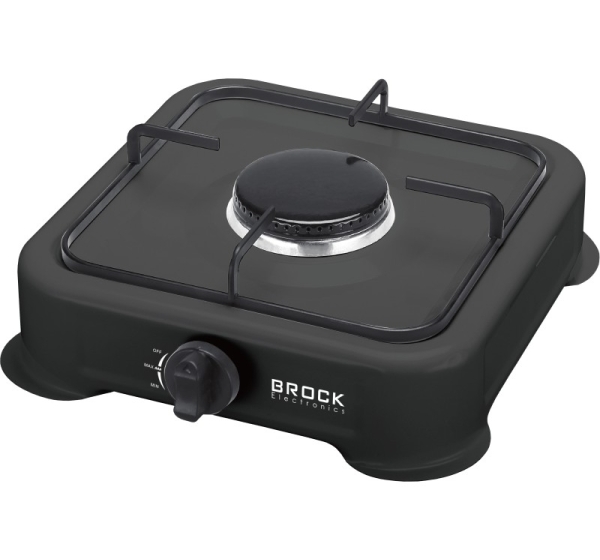 Газовая плита одноконфорочная, черная BROCK GS 2001 BK