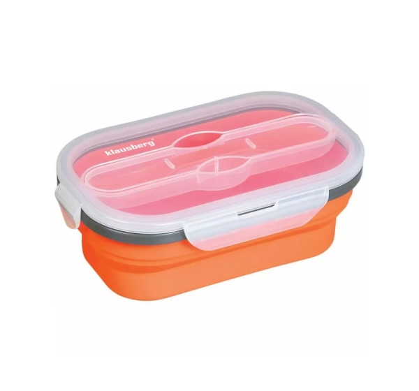 Collapsible silicone lunch box, 20 x 13 x 7cm, KB 7022, KLAUSBERG
