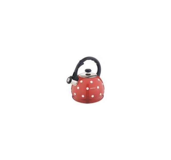 Whistling kettle red with white dots - 2,0L KINGHOFF KH 1049