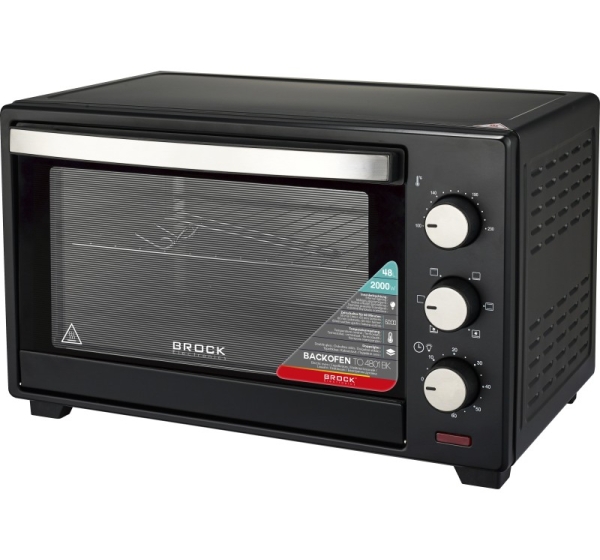 Cepeškrāsns ar konvekciju BROCK TO 4801 BK 48L, 2000W