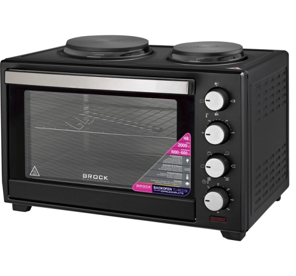 Духовка с эл. поверхностями BROCK TO 4802 BK 48L 2000W