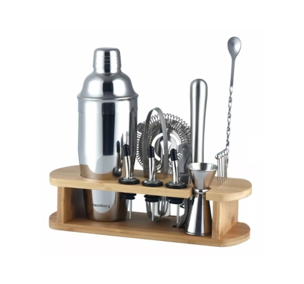 Silver bartender set 16 pieces, Klausberg steel KB 7582