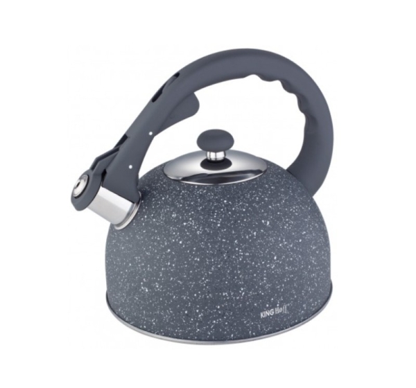Kettle, traditional, steel, grey-marble, 2.6l Kinghoff.