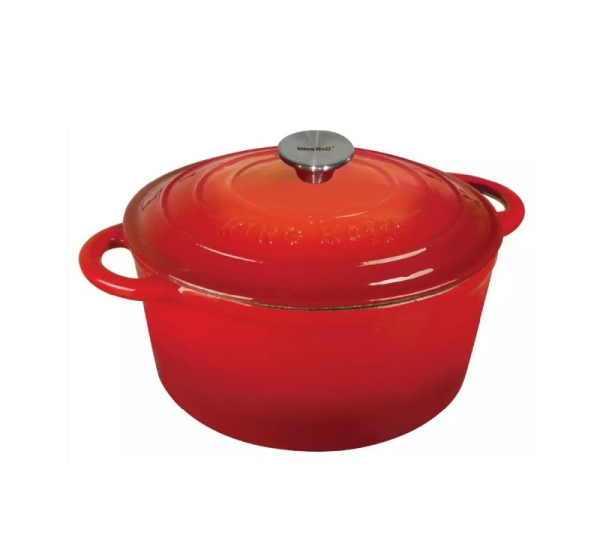 Pot, cast-iron, red, Ø21cm 2,4l KingHoff KH 1614