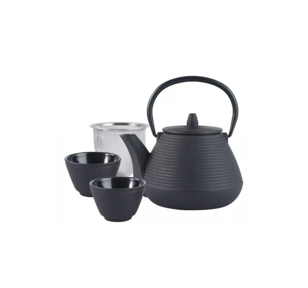 Cast iron tea pot with filter and cups Kinghoff KH 1846