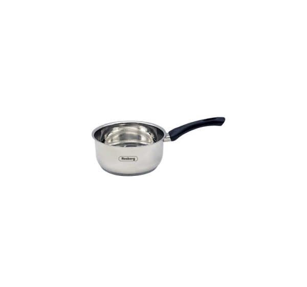 Casserole Rosberg R51210E12K, 12 cm, 0.6 liter, Bakelite handle,  Stainless steel
