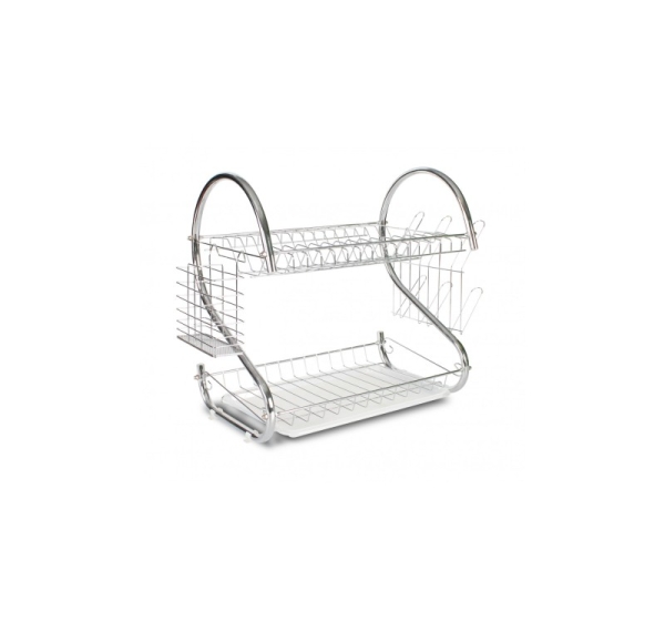 Dish dryer Rosberg R53000H, Chrome, 2 levels, 40x25x39cm