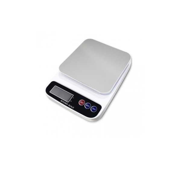 Kitchen scale Rosberg R51651P, 5kg., 2xAAAbatteries, LED screen,  White/black