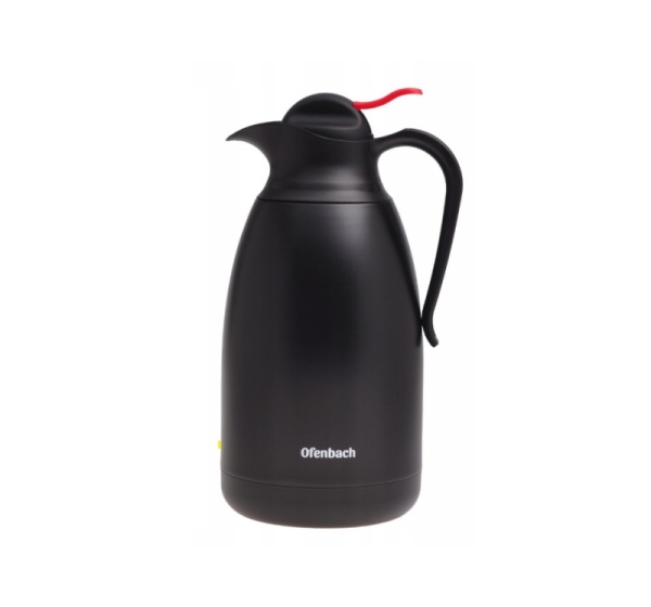 Stainless steel thermos 2.0 L, black, 101333, KAMILLE