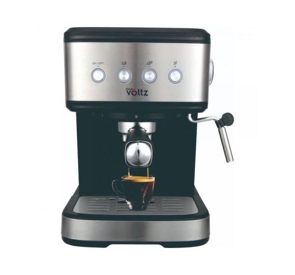 Espresso kофемашина Oliver Voltz OV51171F, 1.2л, 20 бар, 1100 Вт, Крем-диск, Черный/Инокс