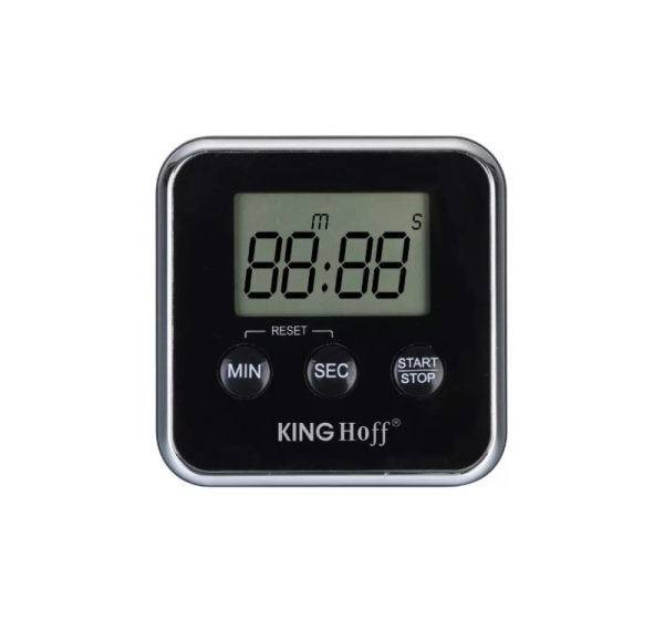 KINGHoff kitchen timer with magnet, 8 x 8 x 1.5 cm, up to 99 min KH 1819