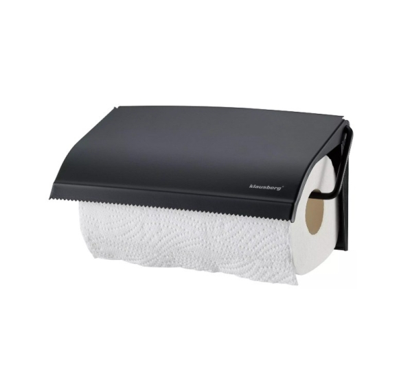 Kitchen paper towel roll holder, black, 25x13.5x2cm, Klausberg, KB 7714