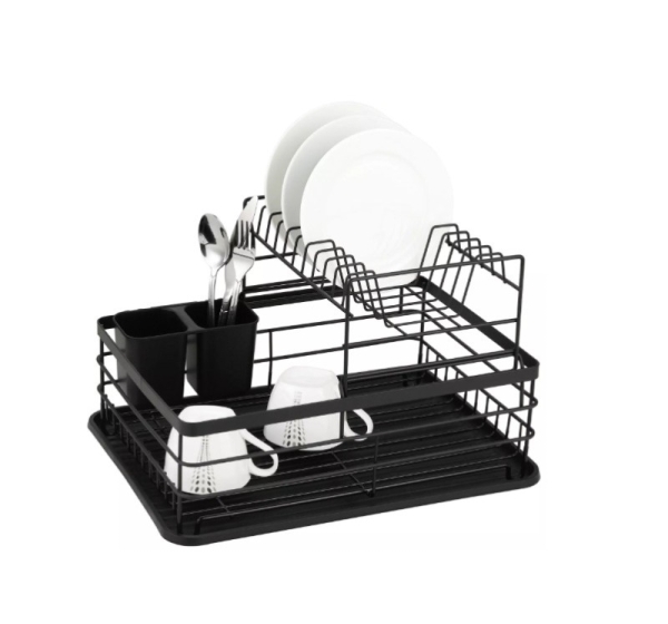 Dish dryer, two-rows, steel-plastic, black KINGHoff, KH 1716